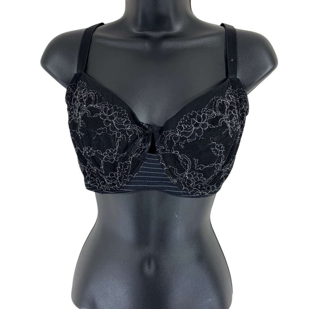 Ashley Graham Lingerie Lace Bra Light Blue size 42D